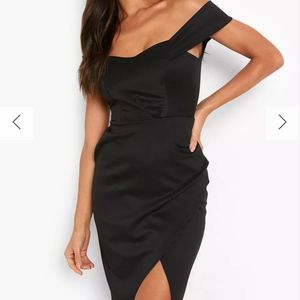 Black off the shoulder  midi dress
